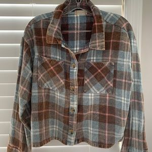 Altar’d State cropped plaid shacket